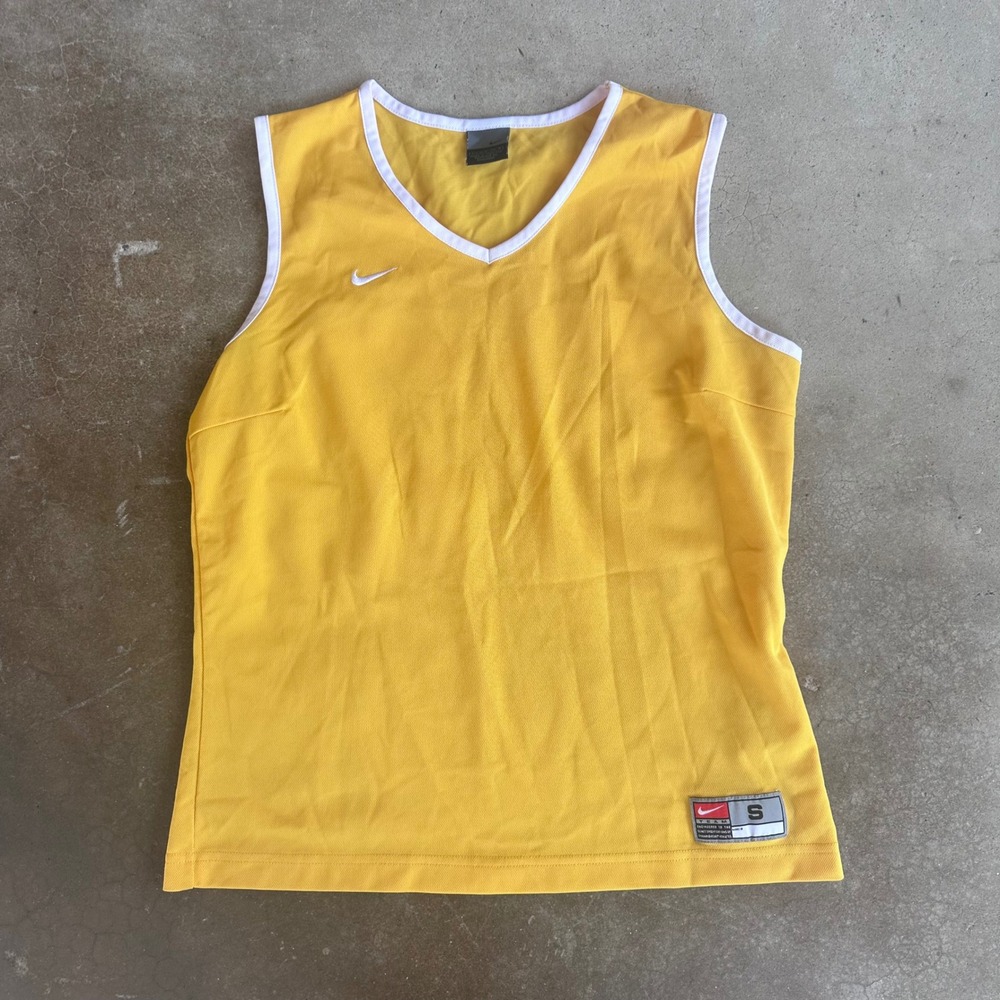 Nike Jersey Top Women S Yellow Good Sleeveless V-Neck Athletic Basketball 22